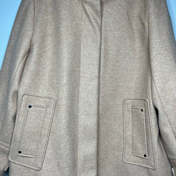 Nine West Camel City Coat Tan Peacoat Women's XL Minimalist Preppy Academia - Picture 5 of 12